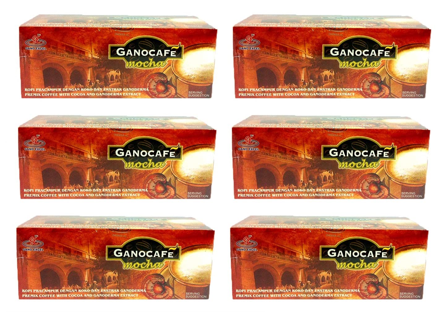 Generic TOTALLYAWESOME Gano Excel Ganocafe Gano Cafe Mocha 15 Sachets (6 Box)