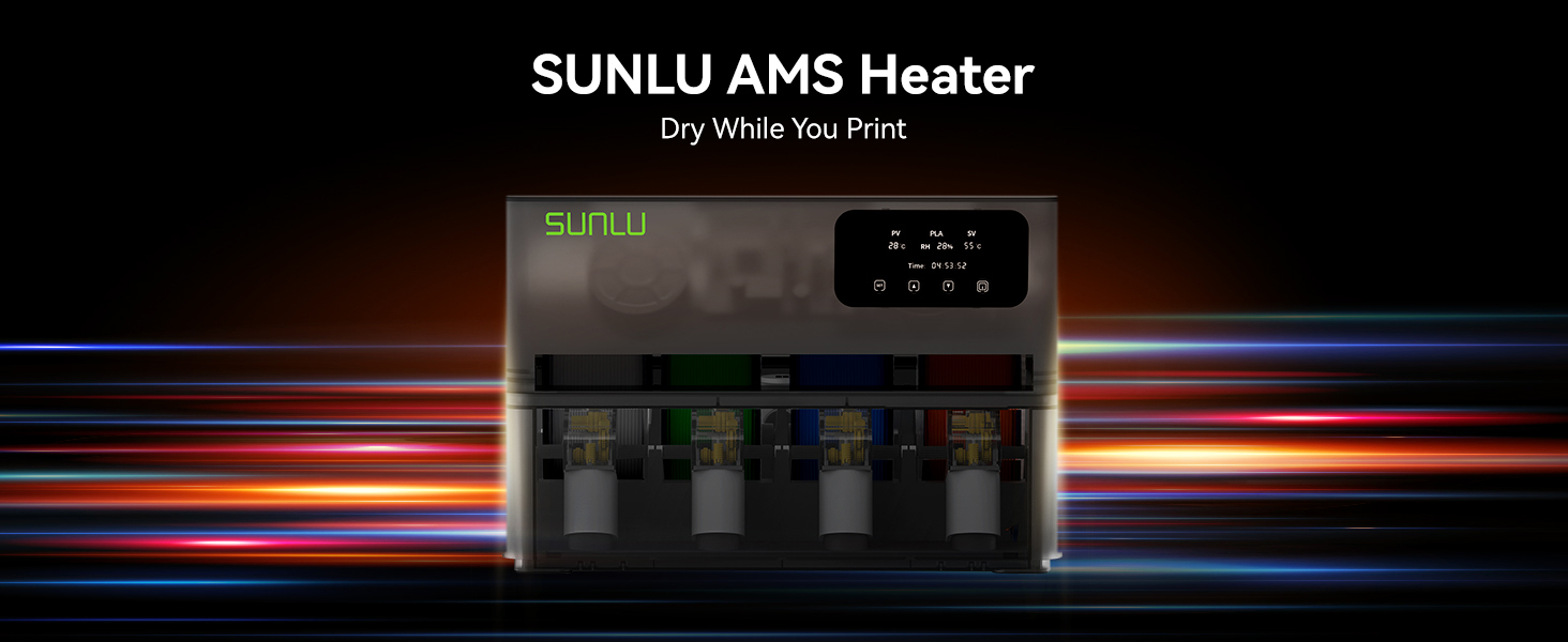 SUNLU AMS Heater for Bambu Lab AMS Gen 1 Upgrade, 4-Spool Print