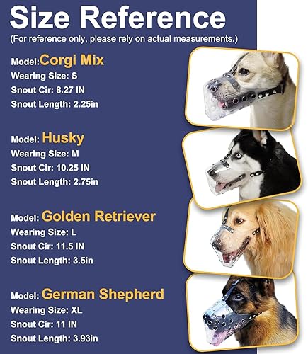 Miniatura 6 de Dog Muzzle, Basket Muzzle for Small Medium Large Sized Dogs, Muzzle for Dogs to Prevent Biting for Grooming Scavenging, Breathable Muzzle for Husky