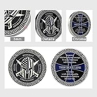 Vista 6 de Moneda de desafío policial delgada línea azul oficial de policía Oath Coin