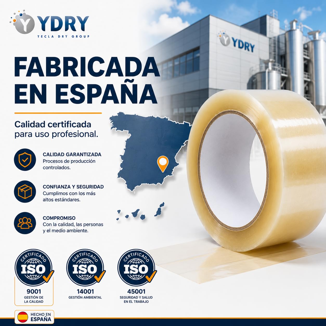 Cinta adhesiva - embalar Transparente 48 mm x 125 m | 36 unidades Total