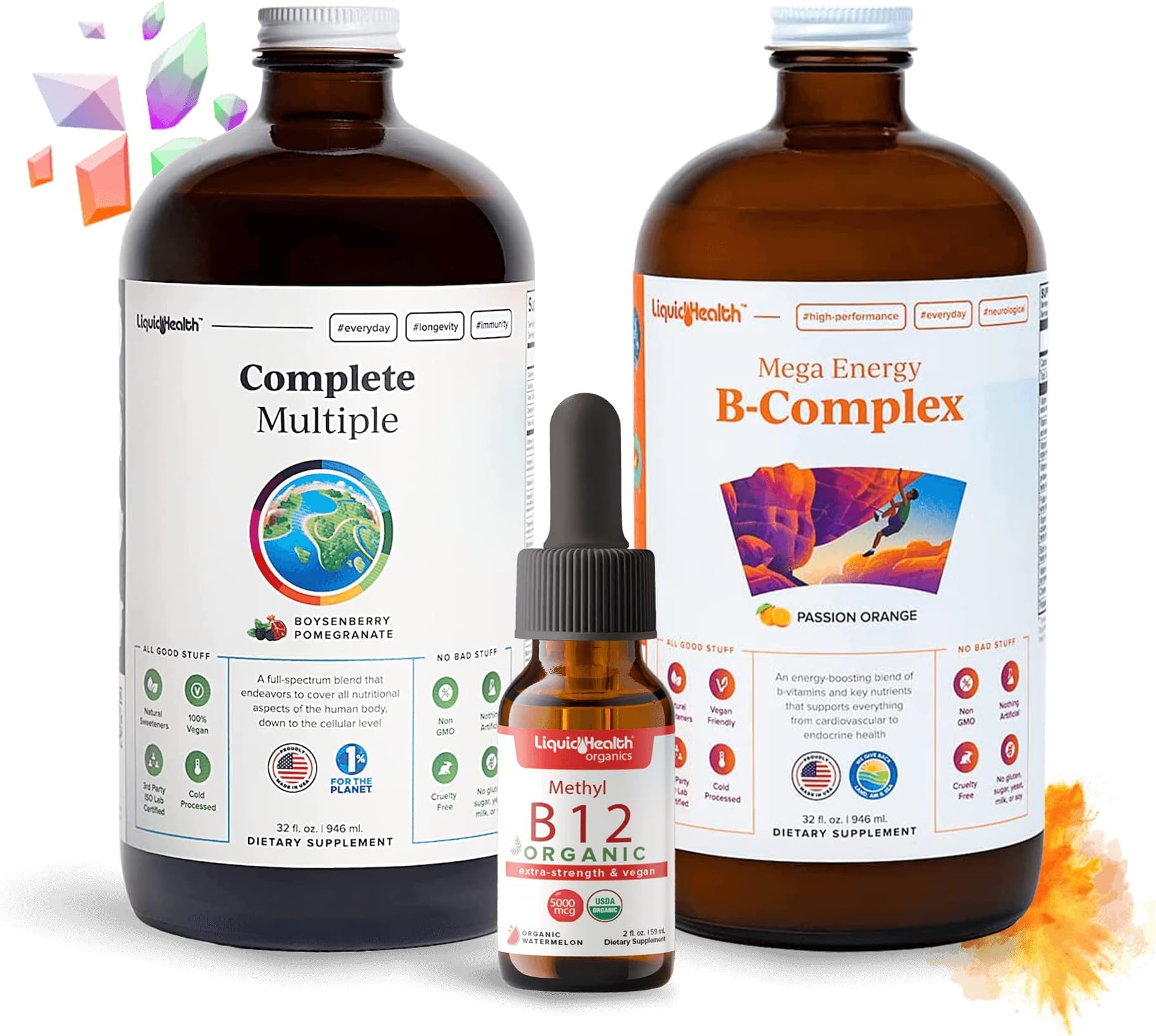 LIQUIDHEALTHHigh Performance Vitamin Bundle | Liquid Vitamins for Energy