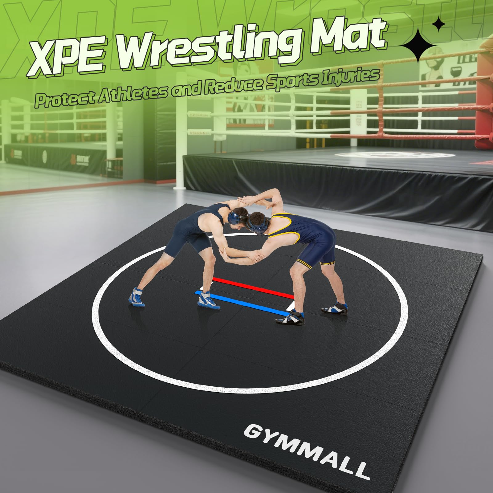 Amazon | GYMMALL レスリングマット 10フィート 10フィート 柔術マット