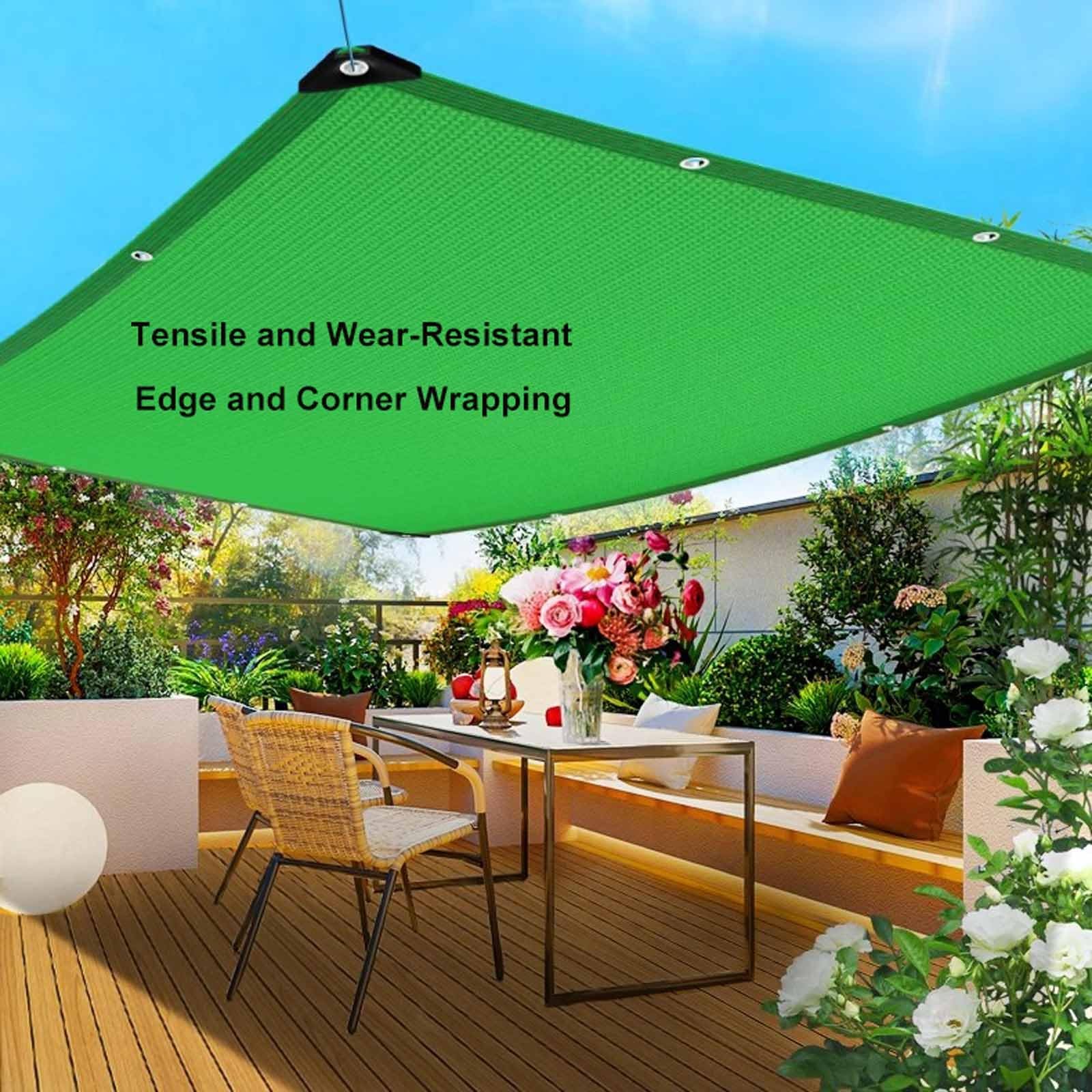 Rete ombreggiante Verde Resistente agli Strappi con Protezione UV all'85% per Serra e Giardino, Ideale per garantire la Privacy delle Piante (2,0 x 15,0 m = 6,6 x 49 Piedi)