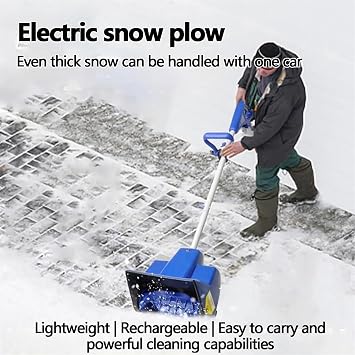 1200w Electric Snow Blower,Cordless Snow Shovel with Battery,Width 32cm Cordless Snow Shovel,for Driveway, Patio, and Deck Clearing