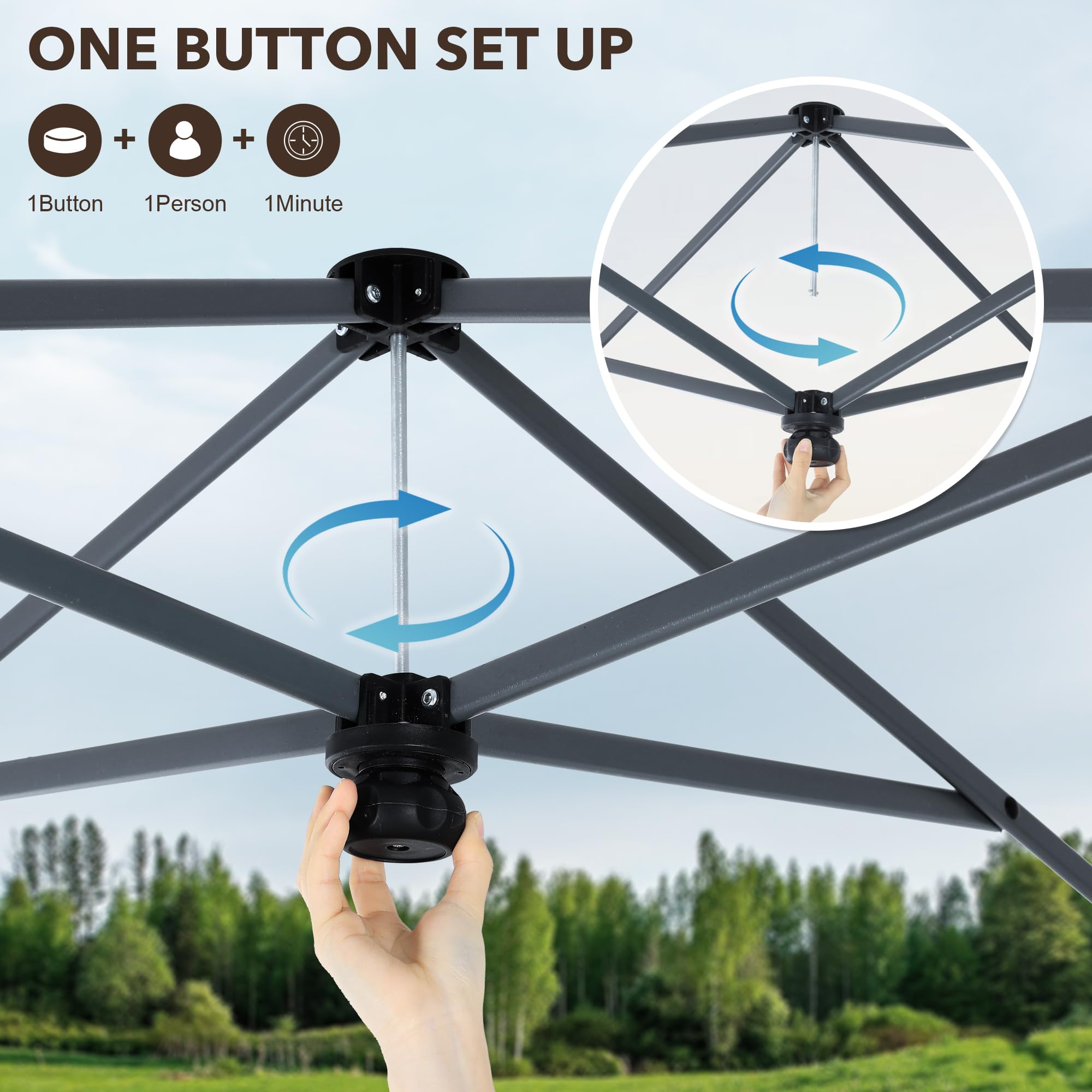 Amazon.com : COOSHADE 11x11FT Pop Up Gazebo Tent with Mosquito