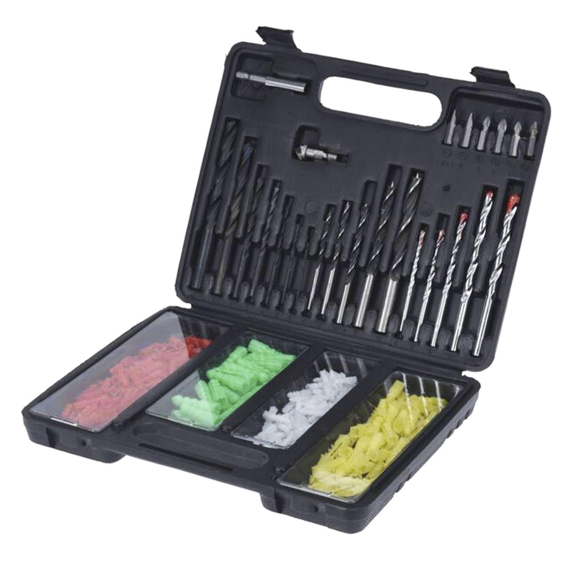 Well Home 300PC Drill Bit Set & Dowels, multicoloured, 26,2x4,4x20,9 cm