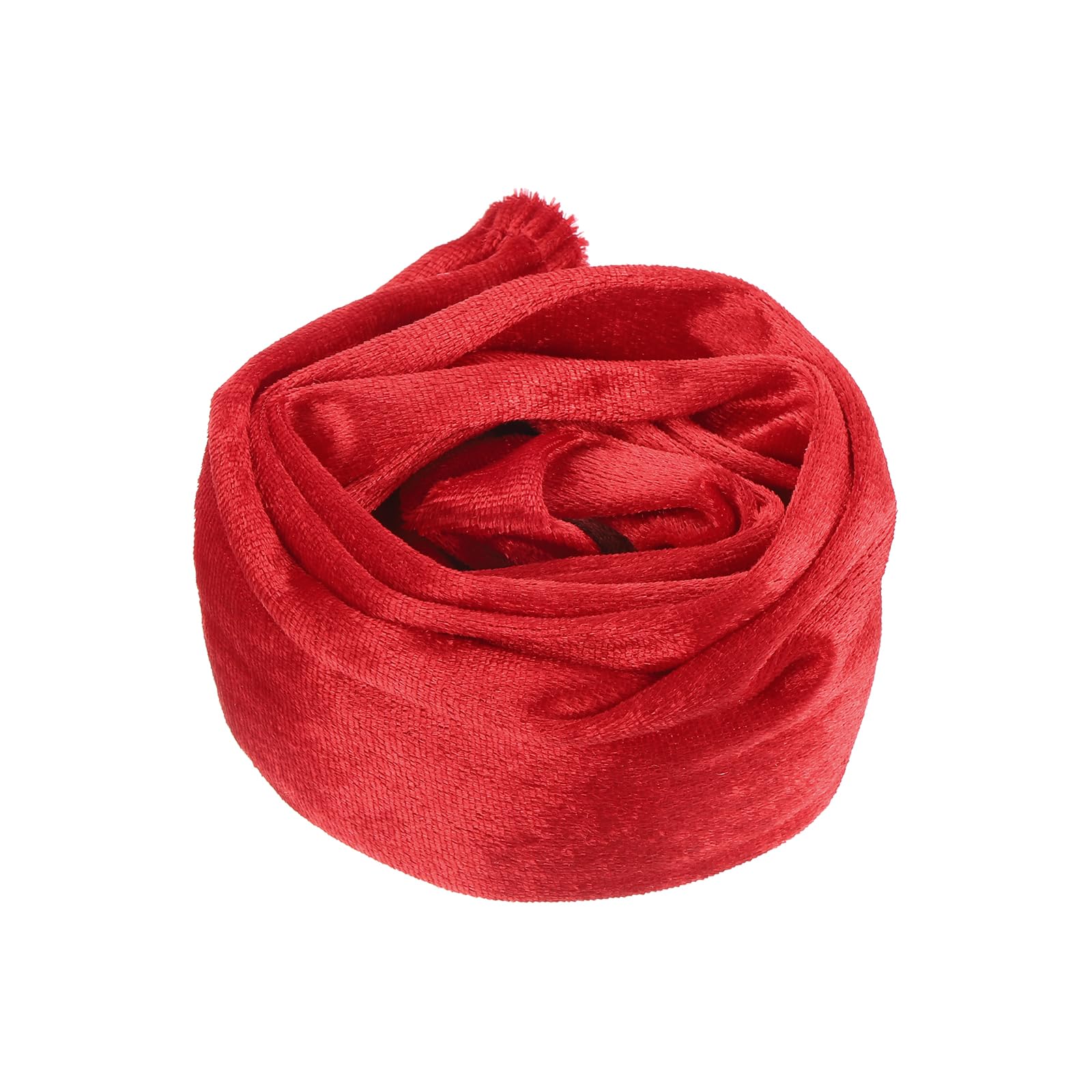 PATIKIL 3.3ft Chandelier Chain Cord Cover, Velvet Cloth Fabric Chain Sleeve Decorative Cord Covers for Chandelier Wires Swing Cable, Hook and Loop Fastener Style, Red