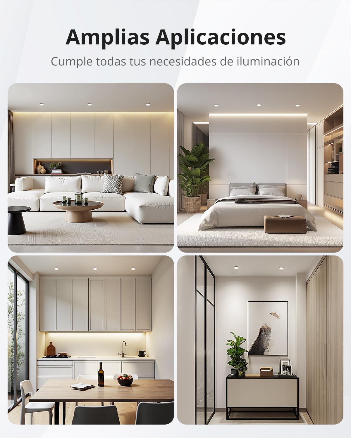 Gr4tec Downlight LED Techo Empotrable IP65, 5W Ojos de Buey 4000K, 20 Pack