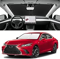 Vista 183 de Parasol de parabrisas de ajuste personalizado para Nissan Titan 2017-2024, bloquea los rayos UV y el calor, parasol de ventana delantera, fácil