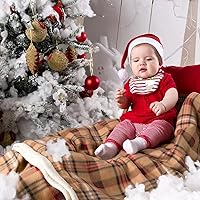 Vista 5 de Decoración de Nieve Falsa de Navidad, Nieve Artificial de Fibra de Algodón Esponjosa para Decoración de Interiores, Mantas de Nieve Resistentes a