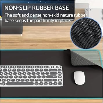Desk mat Large Mouse Pad, Office Gaming Table Mat, Non-slip Rubber Base Washable For Work for Office and Home(220x180x2mm)