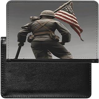 United States Marine Passport Holder Cover Passport Cover Protector Essentials with Credit Card Slots Slim Travel Wallet Covers Documents Organizer Protector for Man&Women