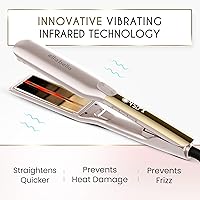 Vista 5 de ELLA BELLA® Titanium Flat Iron Hair Straightener (with Infrared) • Professional Straightening Iron • Digital Display to Accurately Control