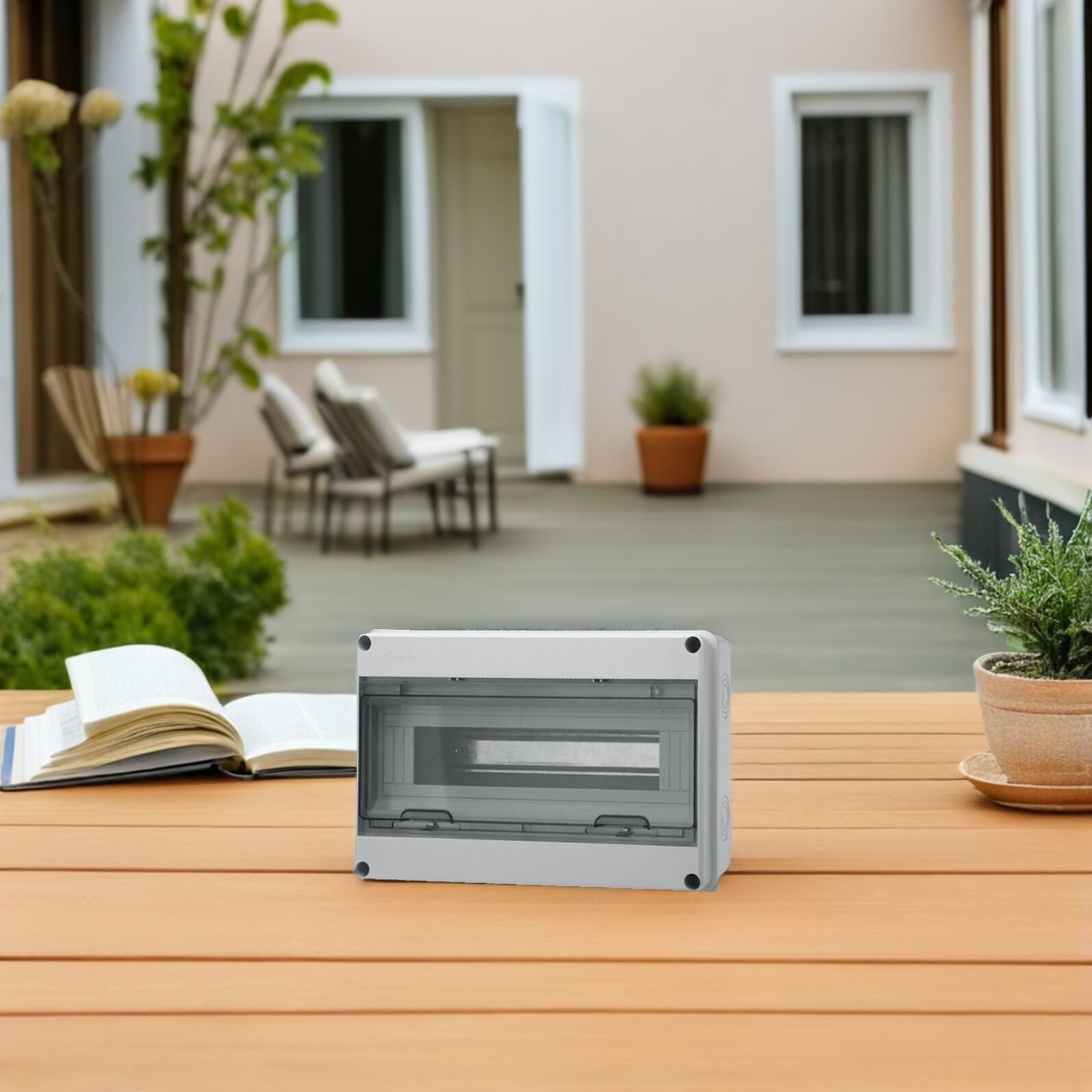 Toddmomy Scatola dell'Interruttore Automatico Esterna Resistente alle Intemperie in Plastica Coperchio Piccola Scatola Elettrica di Distribuzione per Uso Domestico e Ambienti Esterni