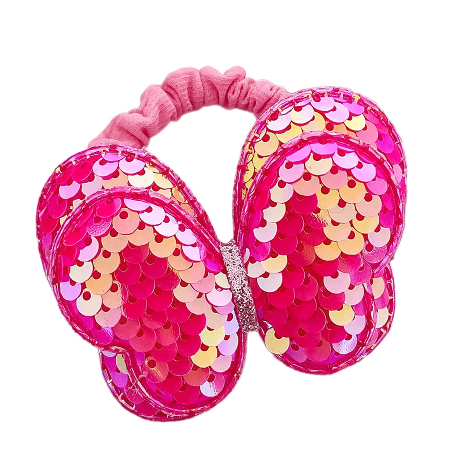 Maxtonser Butterfly Hair Rope Hair Bun Scrunchies Elastic Hair Rope Sequined Hair Scrunchy Blingbling HairBands Female Accessories