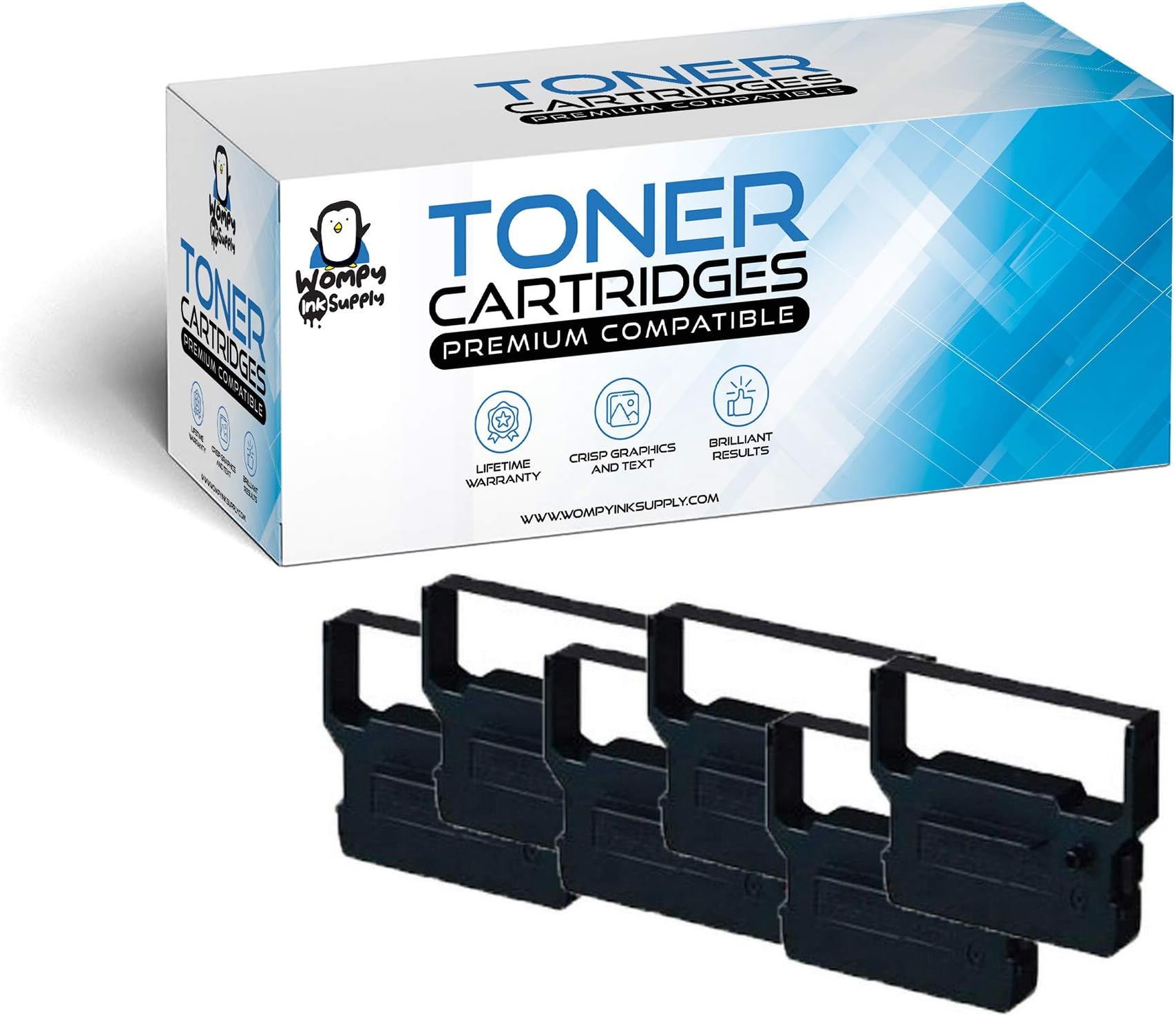 6 Pack of Replacement Black/RED Printer Ribbon for Citizen iDP-3520, iDP-3530, iDP-3535, iDP-3540, iDP-3545, iDP-3550, iDP-4530