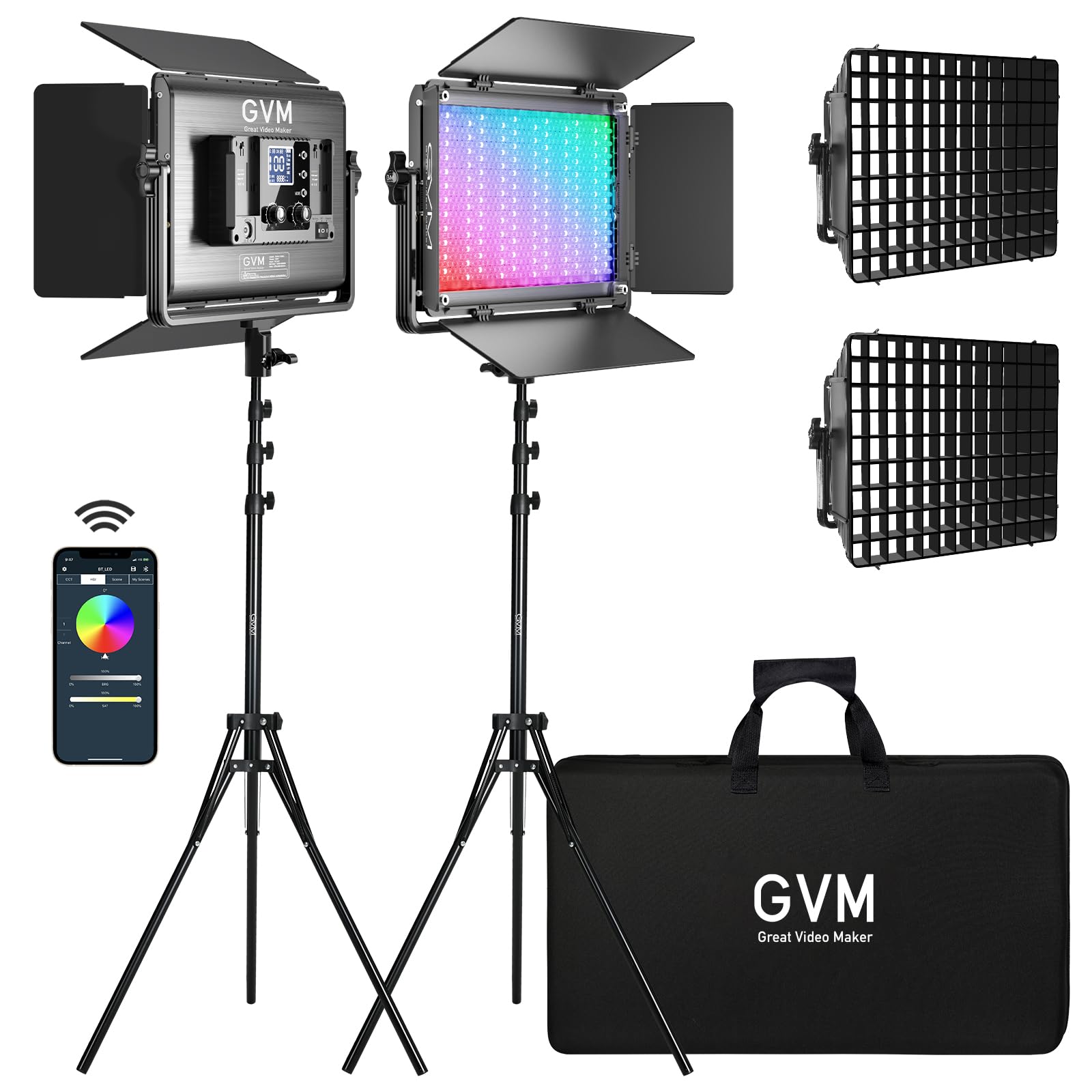 GVM 1300D RGB Video Light Kit