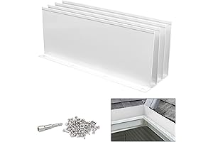 Gutter Valley Splash Guard, White, Aluminum Rain Gutter Splash Guards