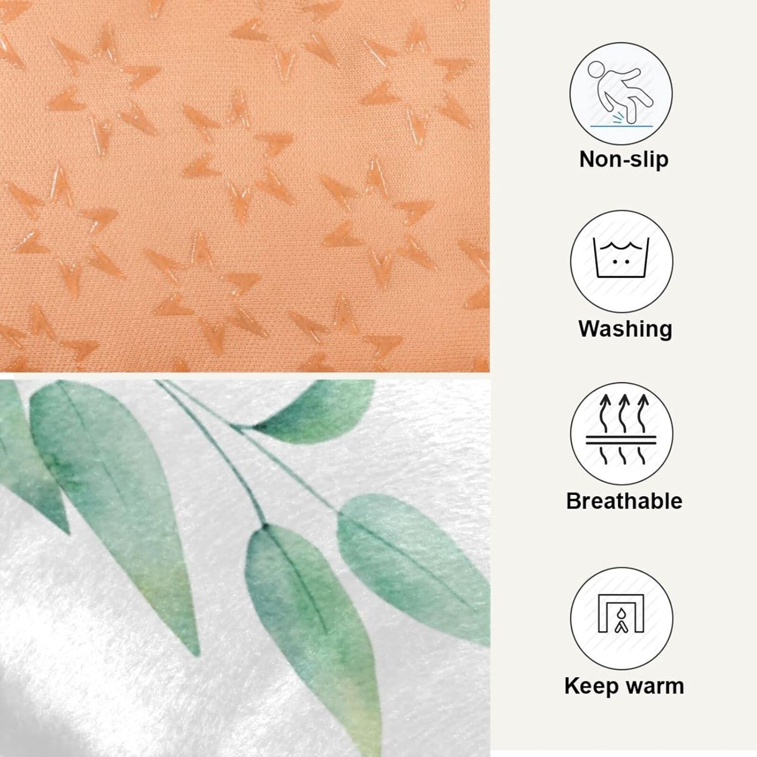 review Green Leaves Dog Cat Bed Washable Crate Pet Bed Anti-Slip Comfortable Crate Pet Puppy Bed Mat for Indoor Small Medium Large Dogs Cats, 18 x 24 Inch