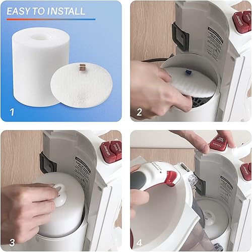 Miniatura 6 de Juego de filtros de espuma y fieltro de repuesto para aspiradoras Shark Rotator Pro NV500, NV500CO, NV501, NV502, NV503, NV500W y NV550, parte #