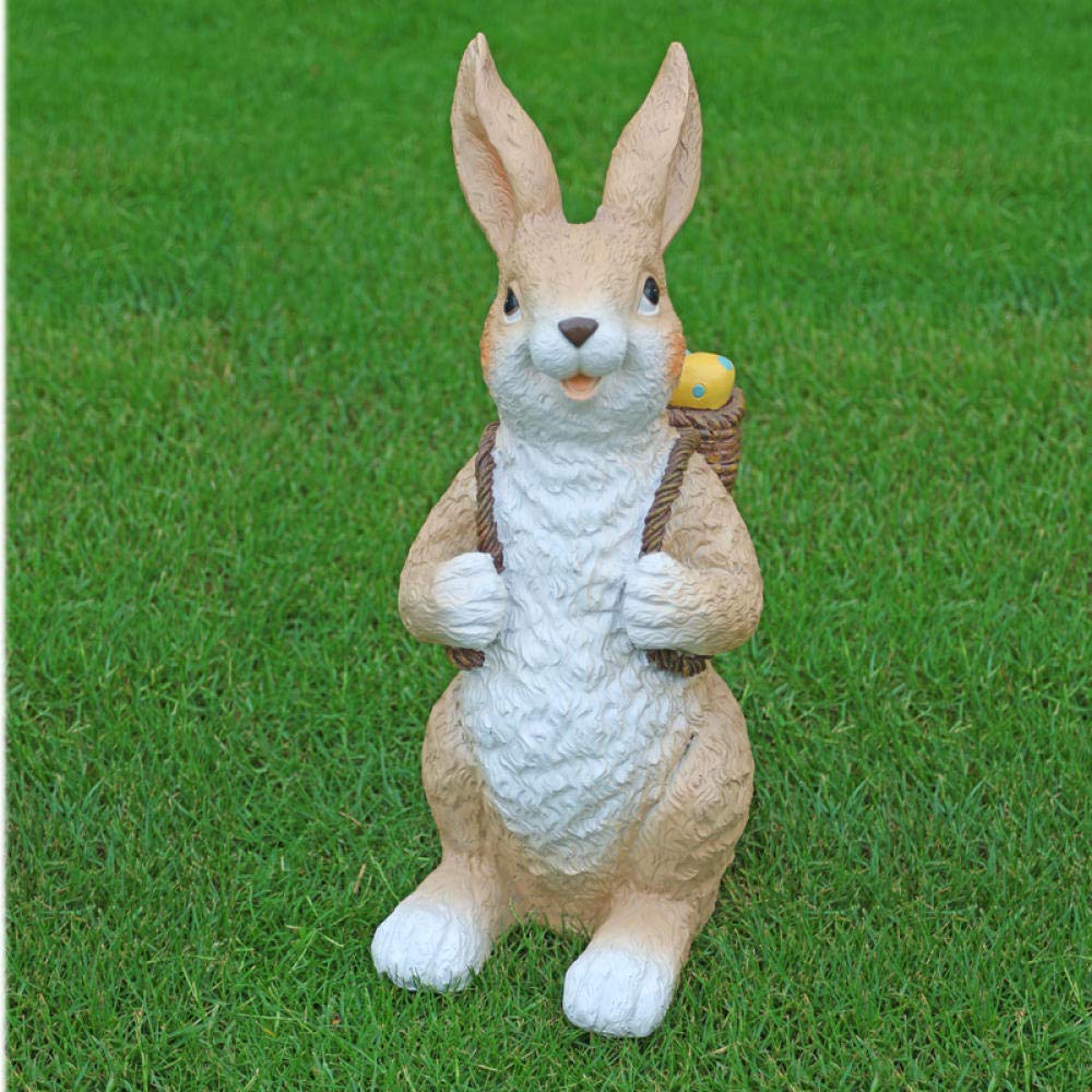 Lapins de simulation en résine résistante de 43 cm d'art - 2