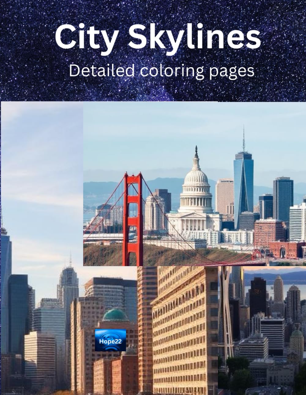 City Skylines: Detailed coloring pages