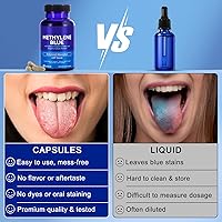 Vista 8 de Cápsulas azul de metileno grado USP 12 mg – Suplemento de alta pureza con éster de vitamina C y cacao, apoya la función cognitiva y energía celular