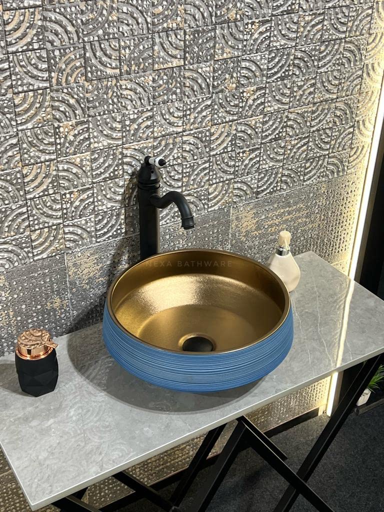 Nexa Bathware Impoarted Ceramic Wash Basin Luxurious Wash basin Table Top Bathroom Sink Wash