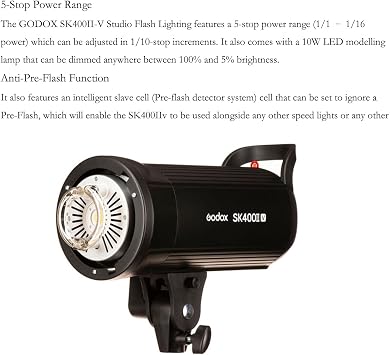 Godox SK400II-V SK400IIV 400Ws Bowens Mount Studio Strobe Flash