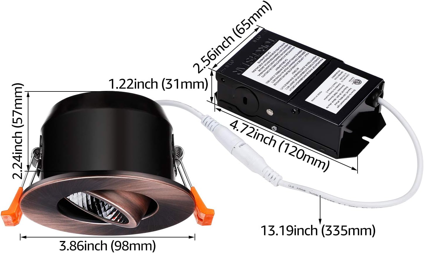 Gеt Pорulаr оƒƒеr TORCHSTAR E-Star Series 3 Inch Gimbal LED Recessed Light with Junction Box, 7W (50W Eqv.) Dimmable, Airtight, CRI 90+, ETL/Energy Star/JA8/Title 24, 3000K Warm White, Oil Rubbed Bronze, Pack of 6 🛒 Flаѕh Sаlе TORCHSTAR E-Star Series 3 Inch Gimbal LED Recessed Light with Junction Box, 7W (50W Eqv.) Dimmable, Airtight, CRI 90+, ETL/Energy Star/JA8/Title 24, 3000K Warm White, Oil Rubbed Bronze, Pack of 6