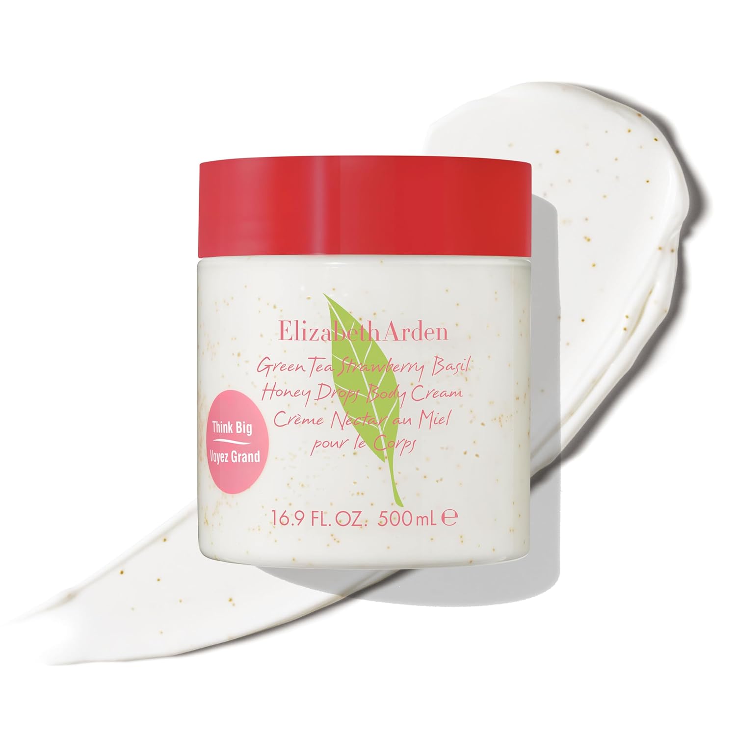 Elizabeth Arden Green Tea Strawberry Basil Honey Drops Body Cream, Hydrating Lightweight Moisturizer for Skin Care, 16.9 fl oz - Image 2