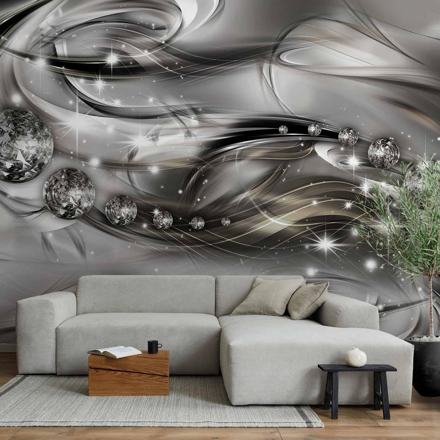 Fototapete murando Abstrakt 400x280 cm Vlies Tapeten Wandtapete XXL Moderne Wanddeko Design Wand Dekoration Wohnzimmer Schlafzimmer Büro Flur Diamant a-A-0168-a-d