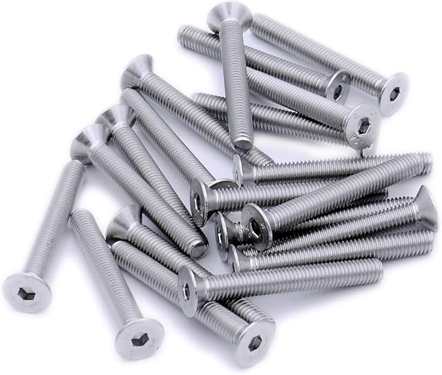 M3 (3mm x 40mm) Hex Socket Countersunk Machine Screw (Bolt) - Stainless Steel (A2) (Pack of 20)
