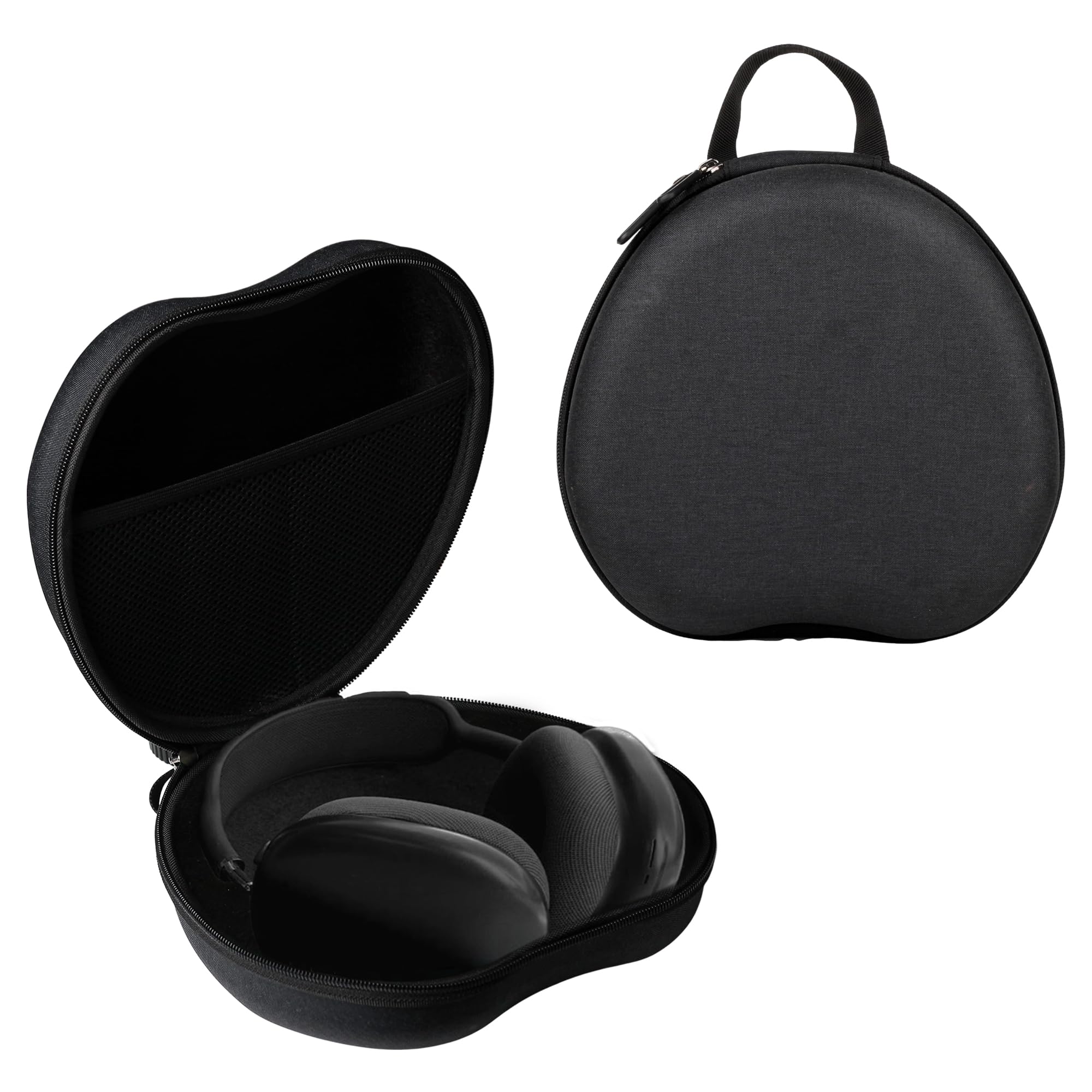 Headphone Carrying EVA Case Earpads Storage Bag Headphone Pouch Portable Anti-Pressure Compatible with AirPods Max (Black)