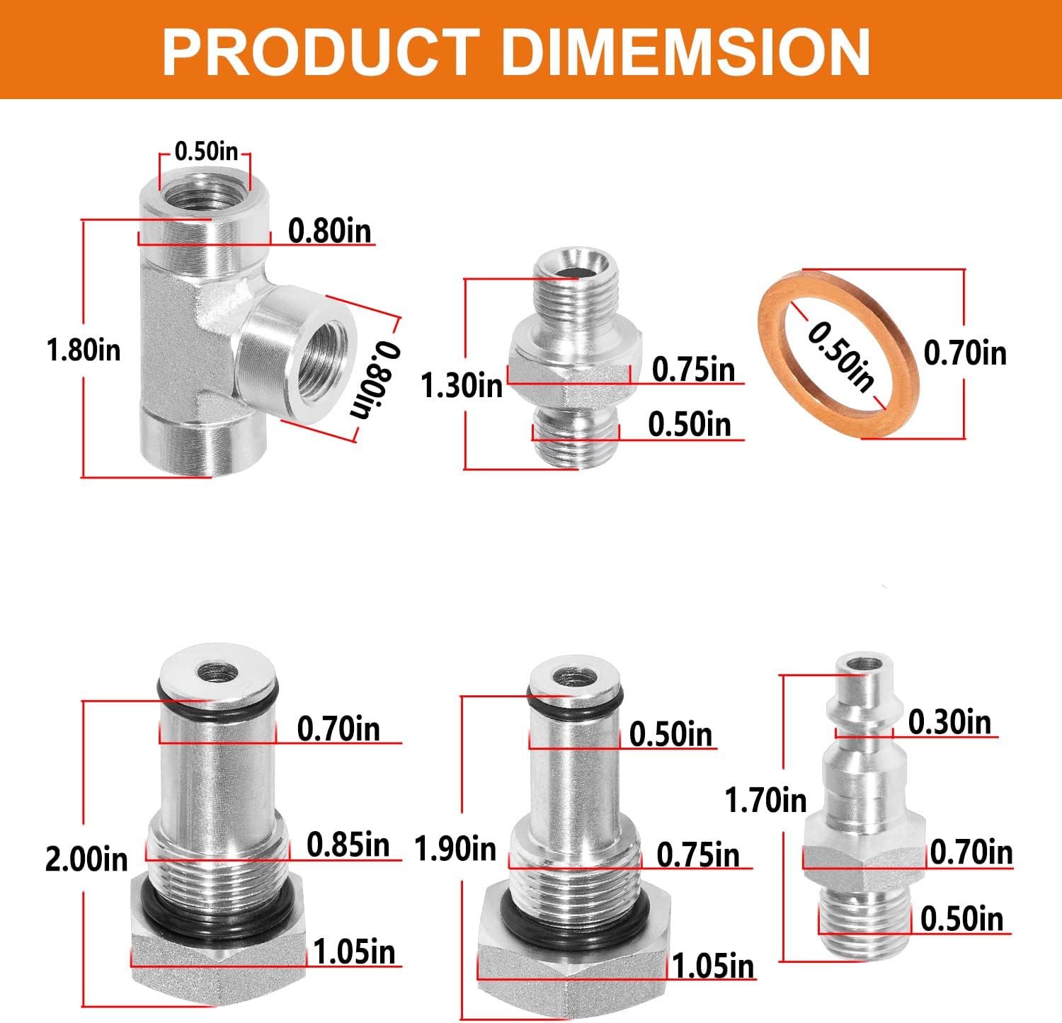 6.0L Diesel High Pressure Oil System IPR Air Test Tool Kit Fit for Ford 6.0L-7.3L Powerstroke Diesel Engine