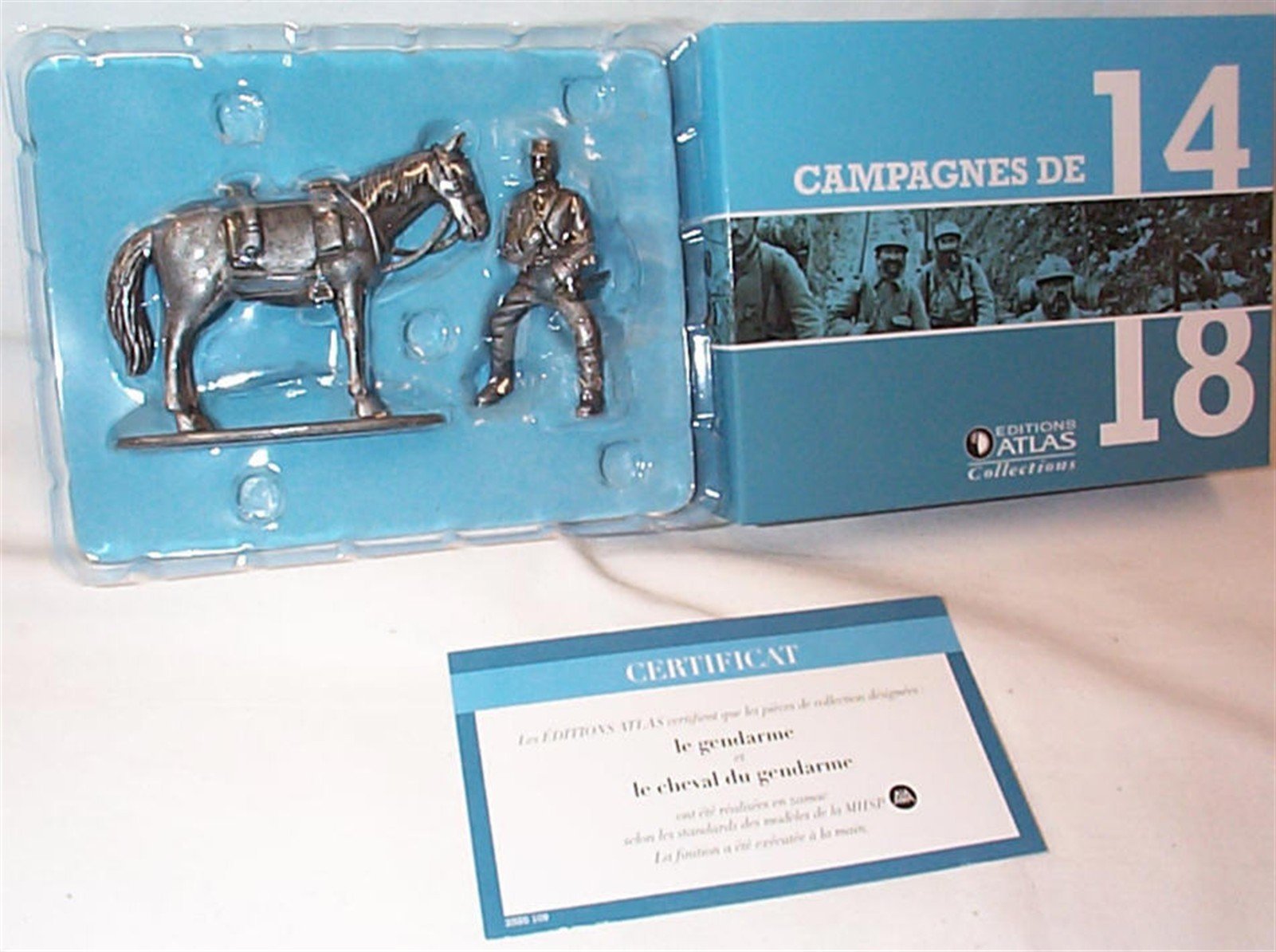 atlas editions world war 1 WW1 artillery train leader on horseback 1914 figure 1:24 scale diecast model