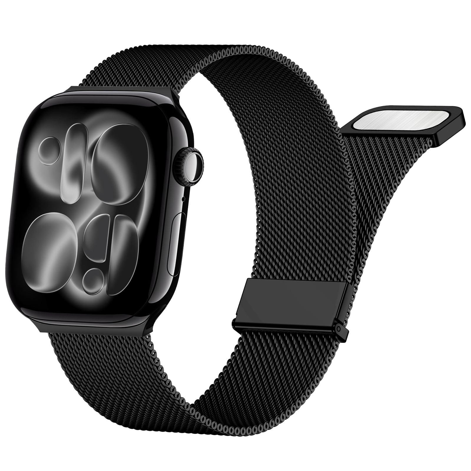 Yoohoo Armband Kompatibel mit Apple Watch 40mm 41mm 42mm 46mm 45mm 44mm 38mm 49mm, Milanaise Edelstahl Metall Armband für iWatch SE 11 10 9 8 7 6 5 4 3 2 1 Ultra Damen Herren