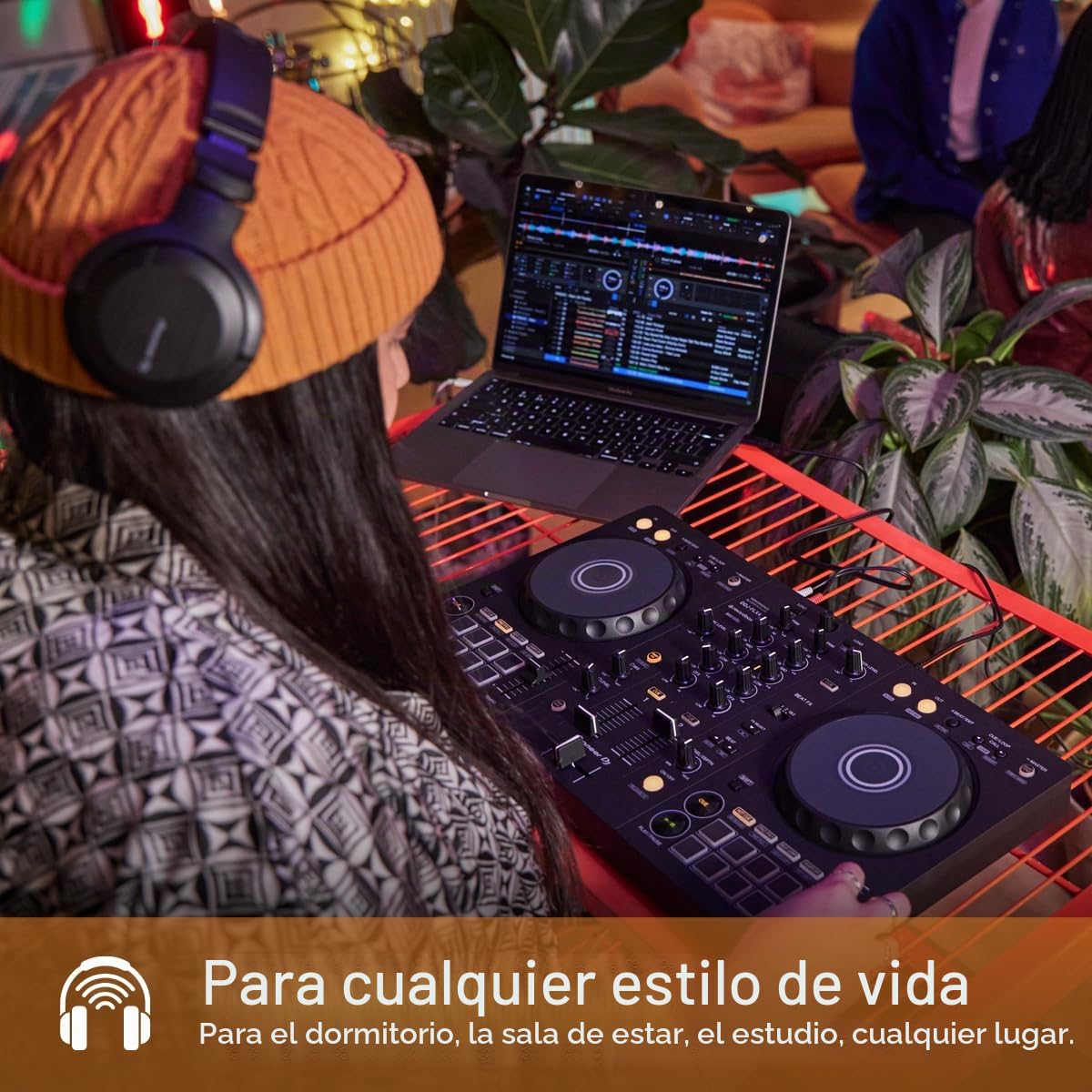 Pioneer DJ DDJ-FLX4 - Controlador Rekordbox y Serato DJ de 2 cubiertas, grafito