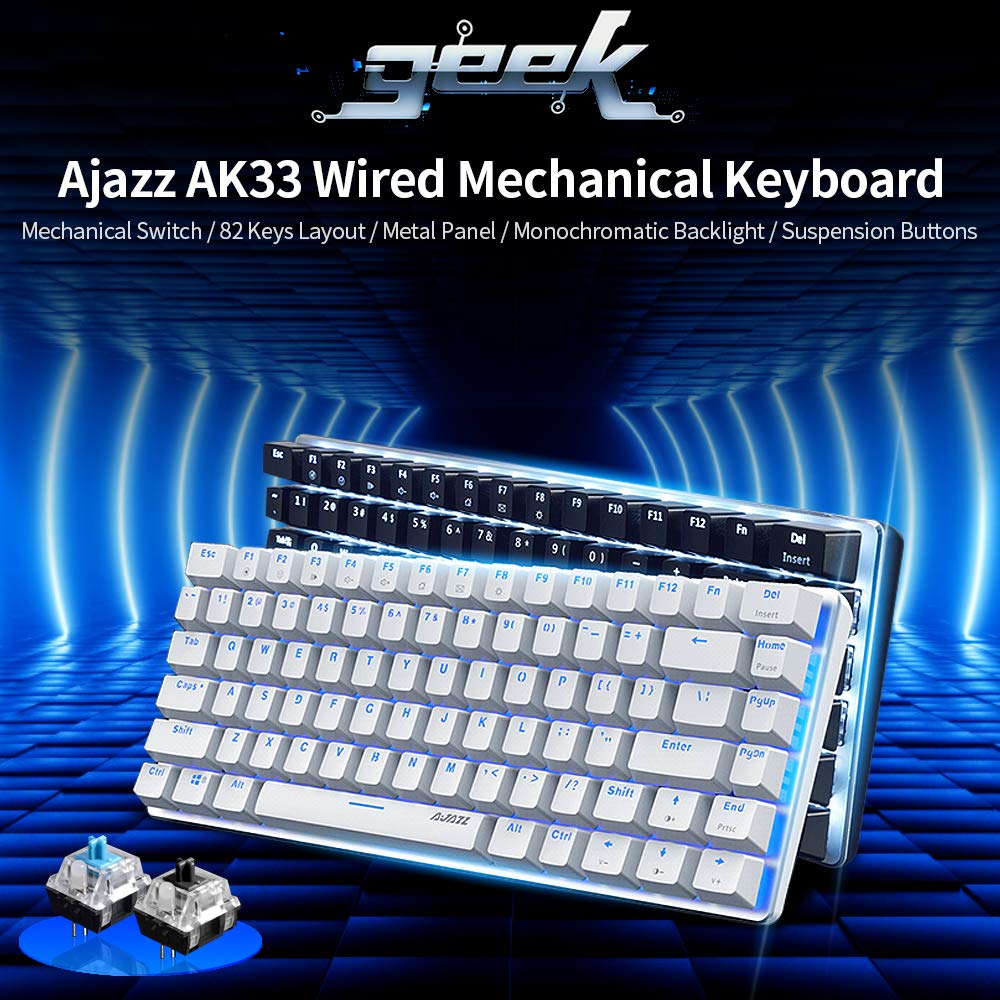 Amazon | メカニカルキーボード、JUANZI AK3382キーUSB