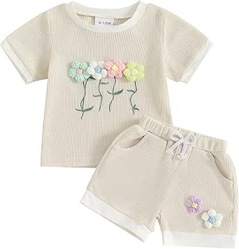 Biekopu Toddler Girl Summer Outfit Flower Print Crew Neck Short Sleeve T Shirts Tops And Shorts 2pcs Clothes Set 762aba91 Ef6a 4fe0 B847 0459576c0354.431018eb61f8a75602b5652f27a9a8c0