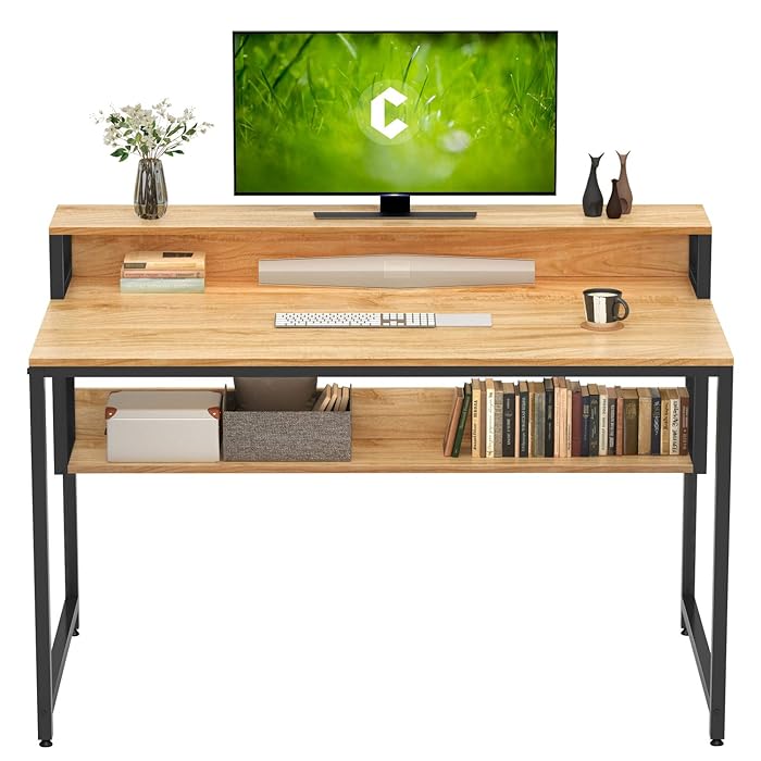 Buy Cubiker Computer Home Office Desk, 47" Small Desk Table with