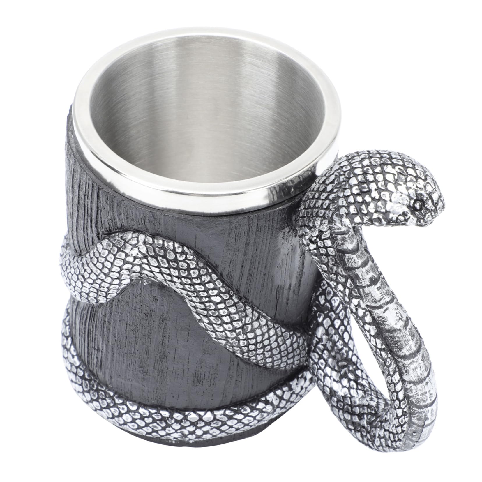 GALPADA Edelstahlbecher für Wasser Milch und Kaffee Mehrzweckbecher aus Hochwertigem Material für Zuhause und Büro Praktischer Getränkebecher Silber Schwarz