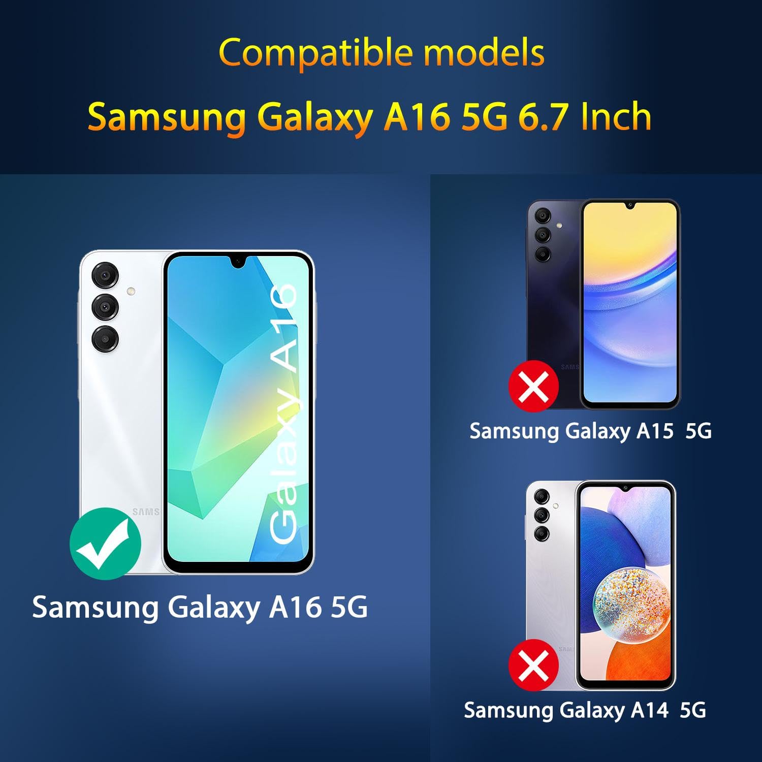 QsmQam 3 Pezzi Vetro Temperato per Samsung Galaxy A16 4G/5G e 3 Pezzi Pellicola Fotocamera, Pellicola Prottetiva Anti Graffio, Durezza 9H, Senza Bolle, Vetro Protettivo per Samsung A16