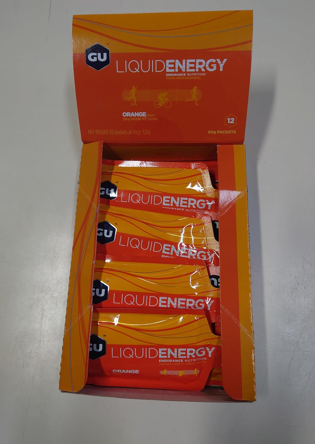 GU Energy Liquid Gel Orange & Lemonade Flavors, 12-Count Each, Complex Carbs, Vegan, Gluten-Free, Dairy-Free, 100 Calorie On-the-Go Energy for Any Workout