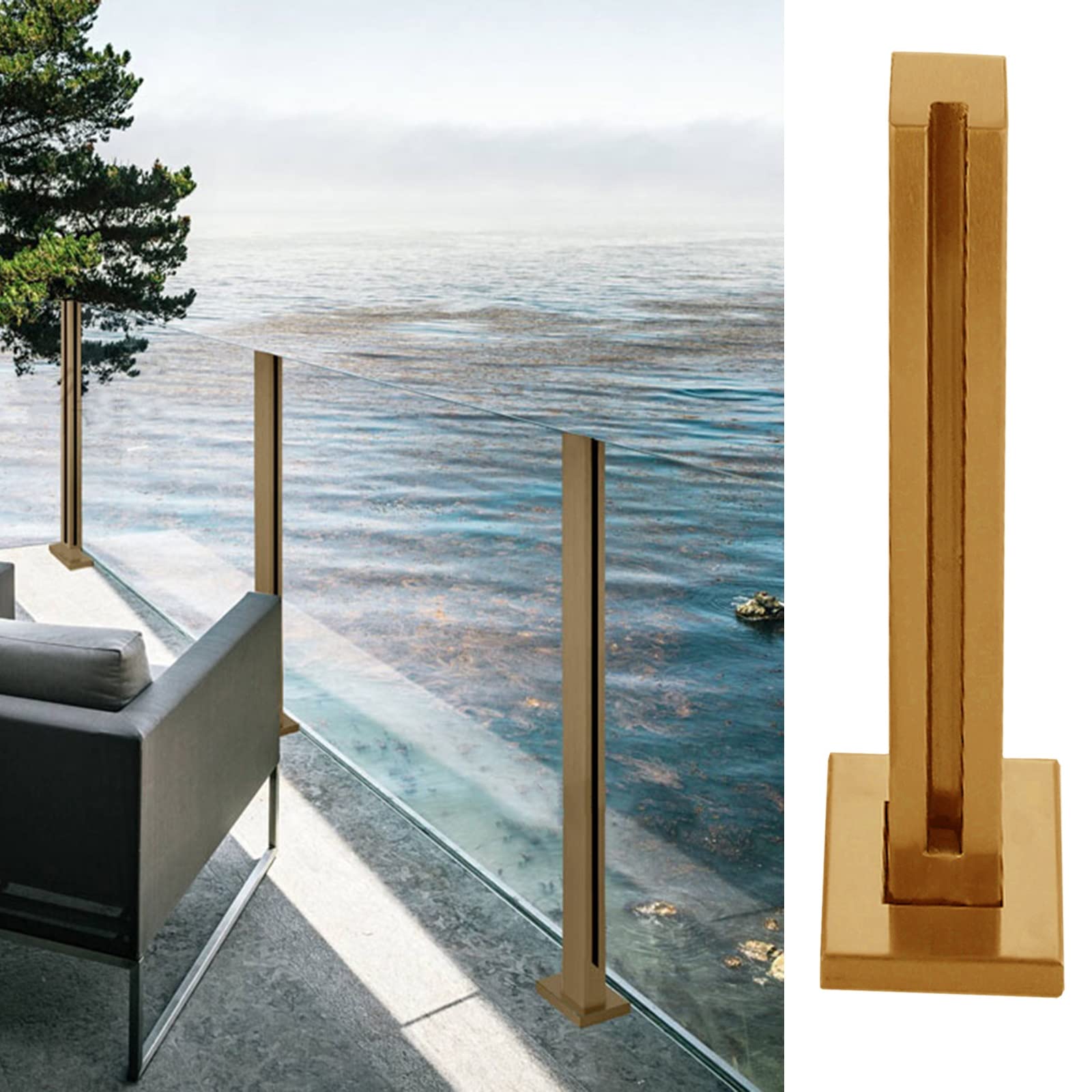 Poteau de garde-corps en acier inoxydable pour balcon hauteur 105 cm