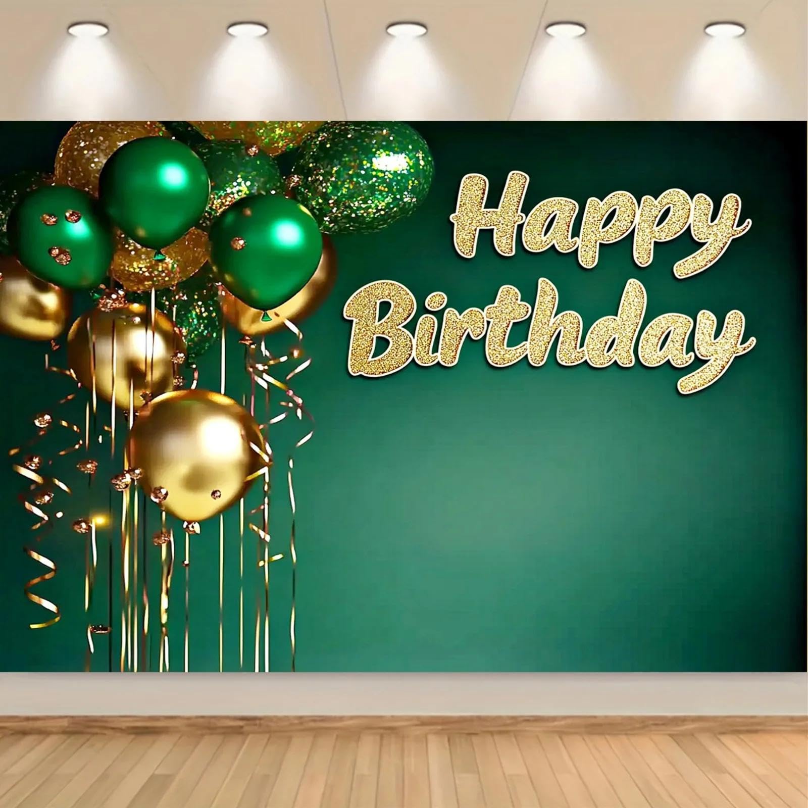 Błyszczący zielony balon Happy Birthday Party Banner Nadaje się na urodziny Imprezy Imprezy Wiele rozmiarów do wyboru