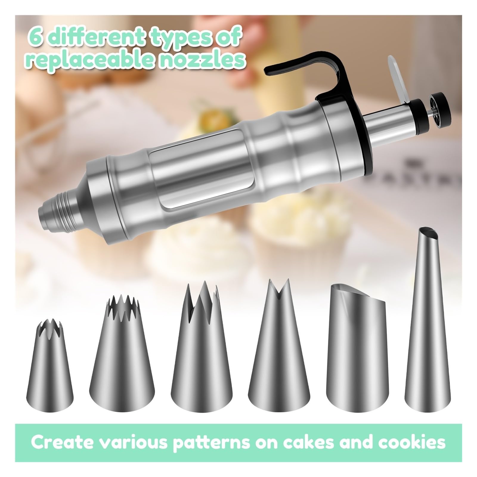 Genérico 7/13 Uds., suministros for repostería de cocina for pastelería, juego decoración postres con boquillas, pastel crema reutilizable(Style2)