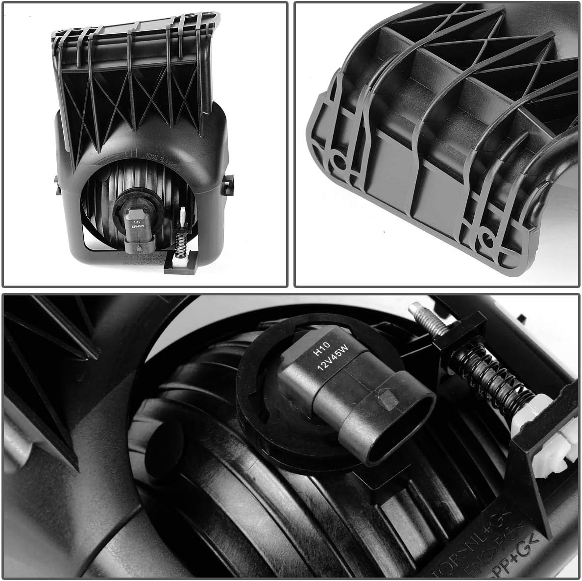 DNA MOTORING FL-NS016-SM Front Bumper Fog Light Driver & Passenger Side Enhance visibility [Compatible with 03-06 GMC Sierra 1500 2500 3500 & HD Models]