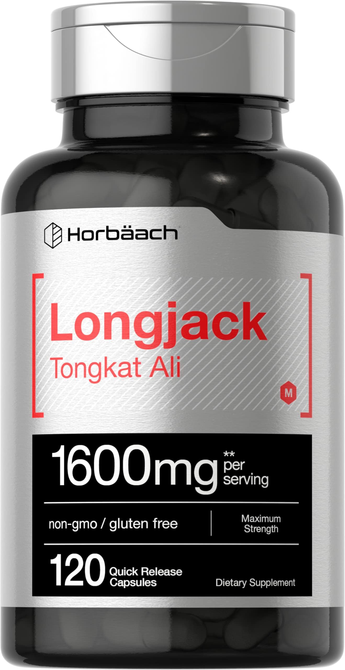 Longjack Tongkat Ali for Men and Women | 120 Capsules | Extract Supplement | Maximum Strength Pills | Eurycoma Longifolia | Non-GMO and Gluten Free